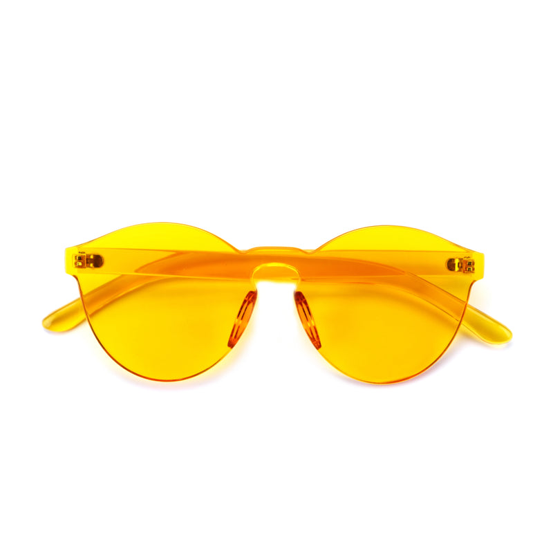 Yellow / Orange Jelly Sunglasses - Rude Rainbow Gay Party Summer