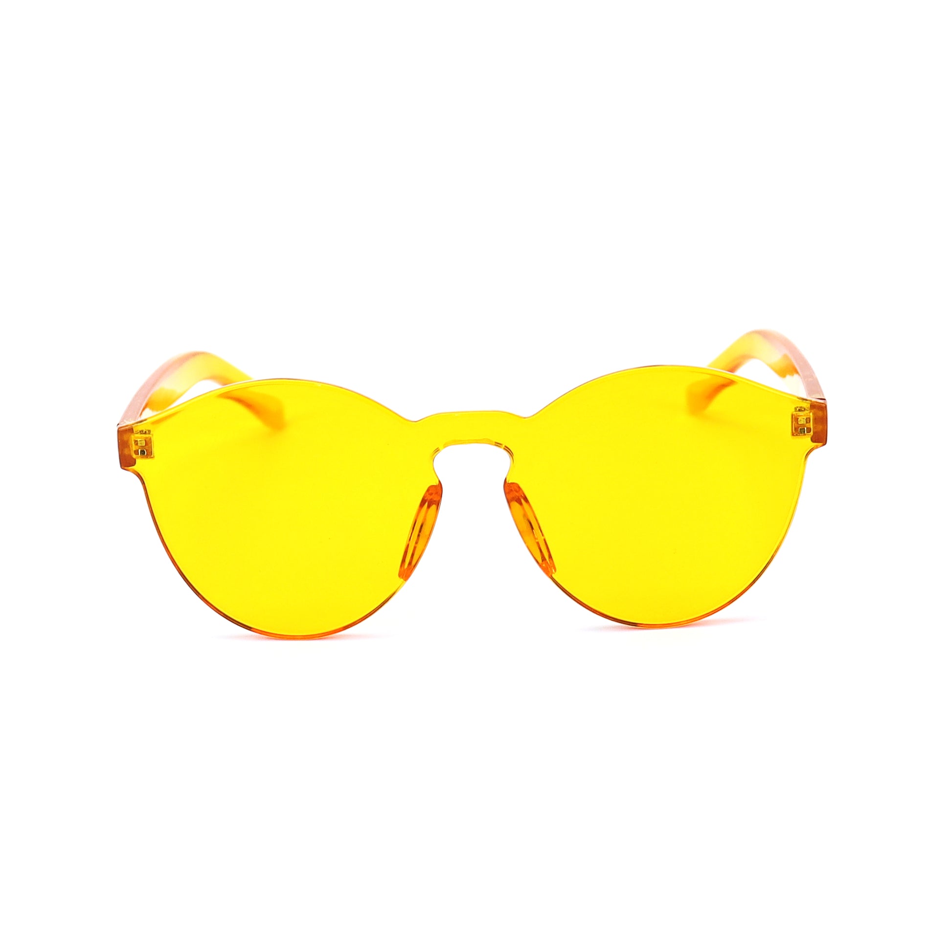 Yellow / Orange Jelly Sunglasses - Rude Rainbow Gay Party Summer