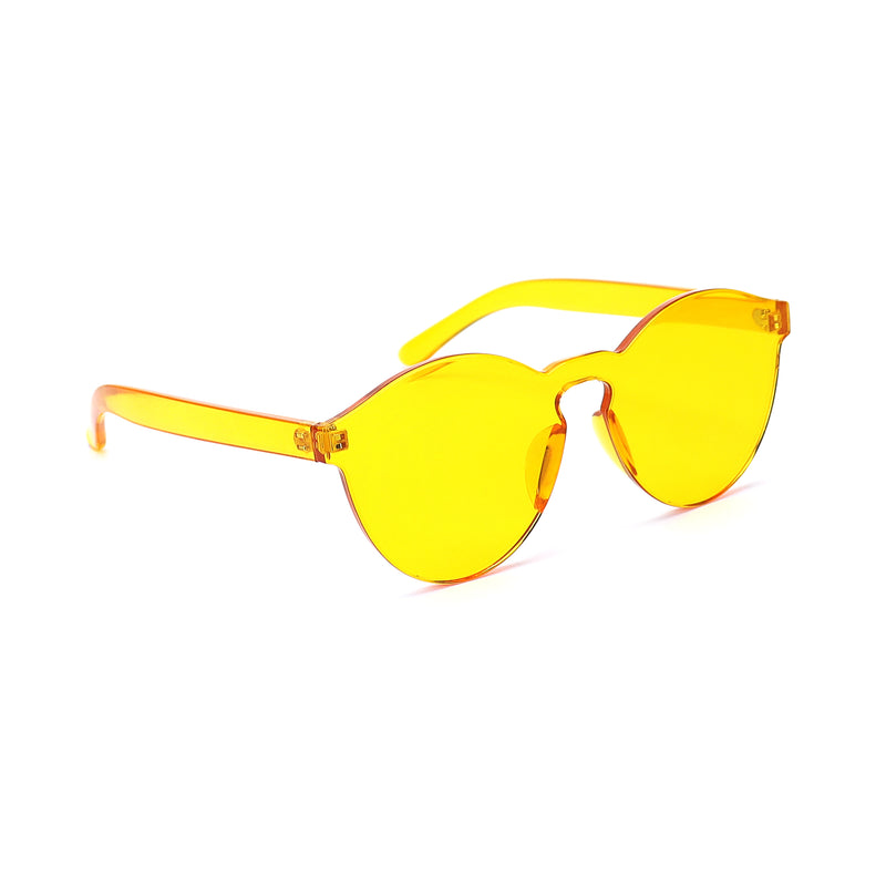 Yellow / Orange Jelly Sunglasses - Rude Rainbow Gay Party Summer