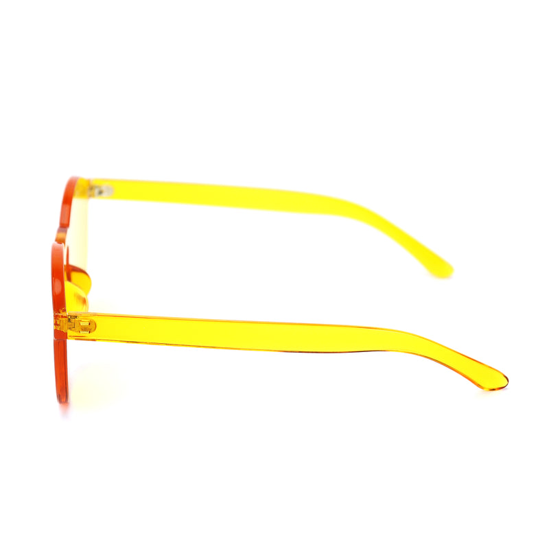 Yellow / Orange Jelly Sunglasses - Rude Rainbow Gay Party Summer