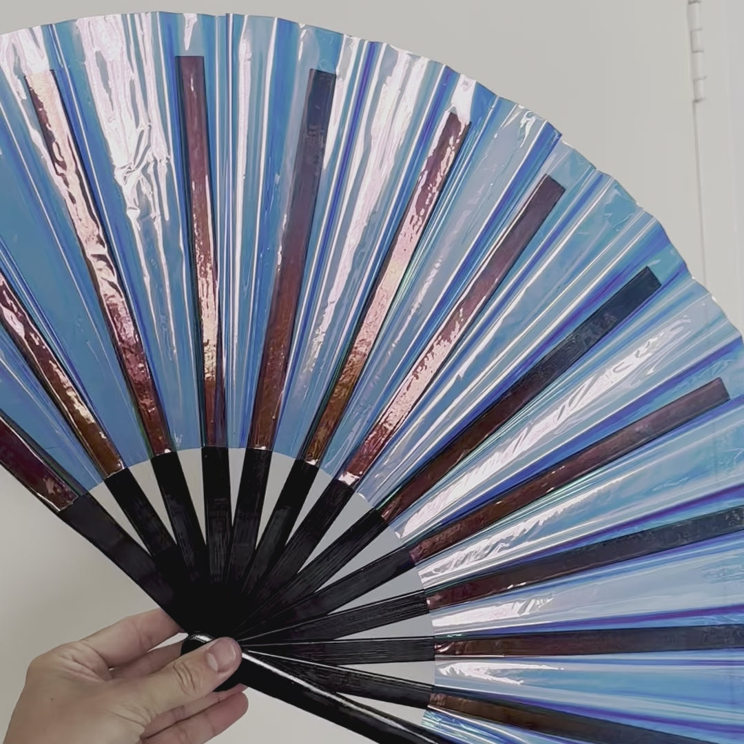 Blue PVC Party Fan